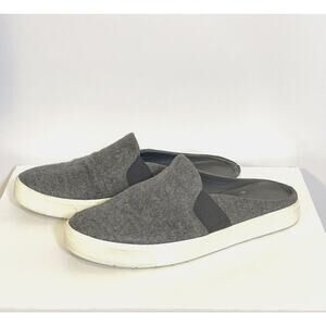 Vince Blaire Women Sneaker Platform Mule‎ Slip On Slide Shoe Gray Wool Size 7.5